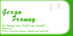 gergo pronay business card